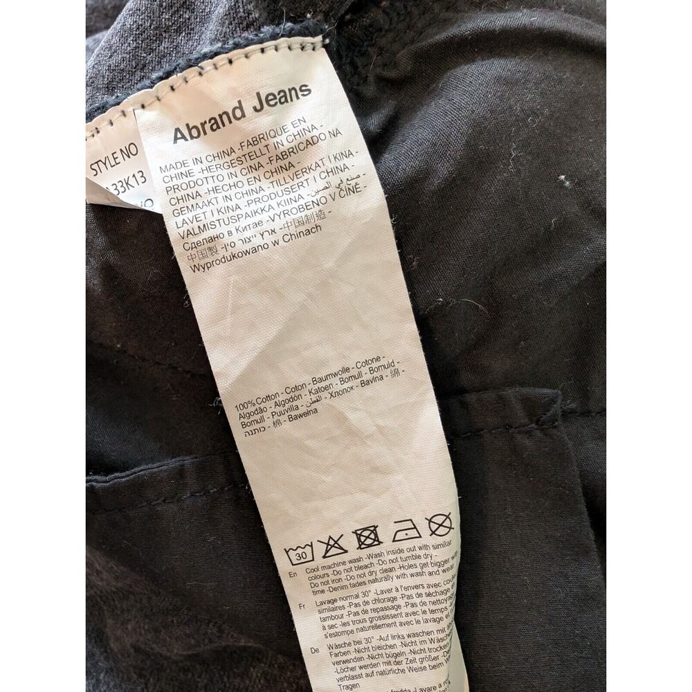 Abrand Jeans Revolve Cotton Denim Pleated Pocket Micro Mini Skirt Black 30 - Picture 9 of 13